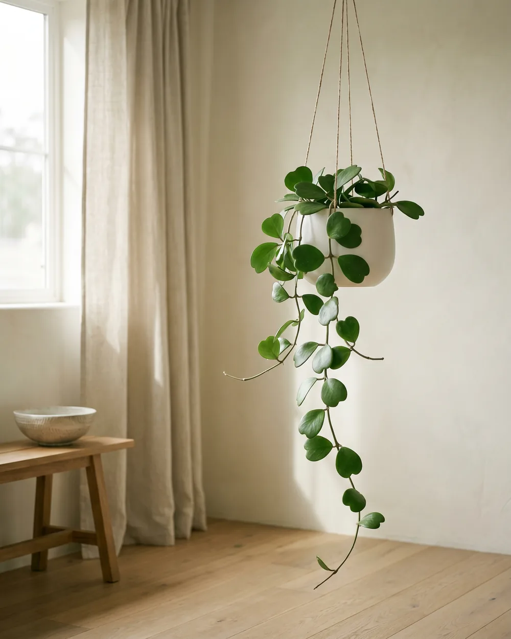 Hoya styliert im Wohnraum