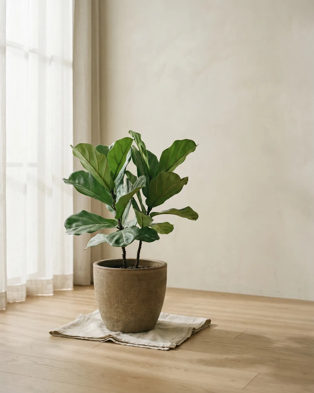 Pflücksalat styliert im Wohnraum