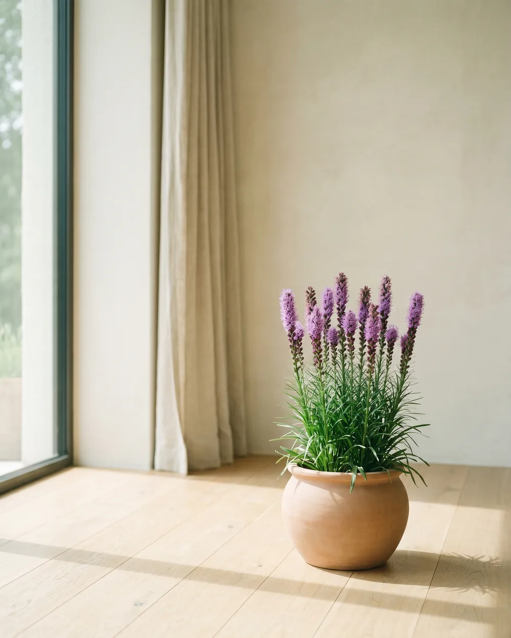 Prachtscharte styliert im Wohnraum