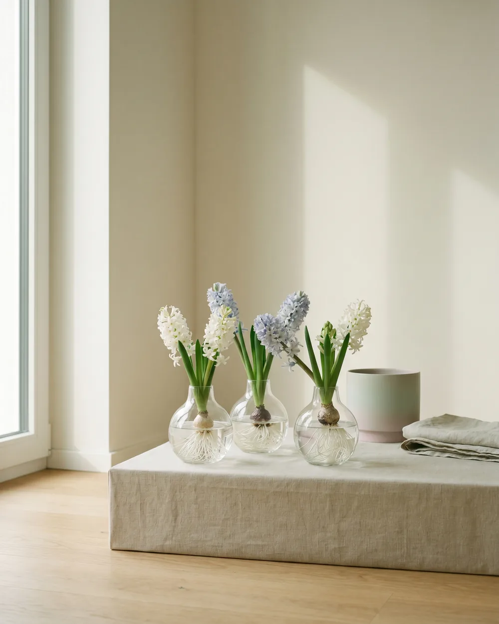 Hyazinthe styliert im Wohnraum