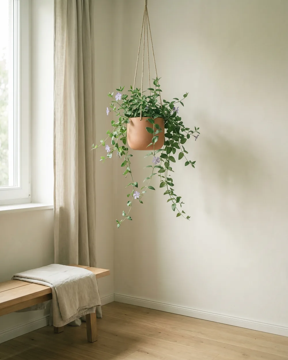 Immergrün styliert im Wohnraum