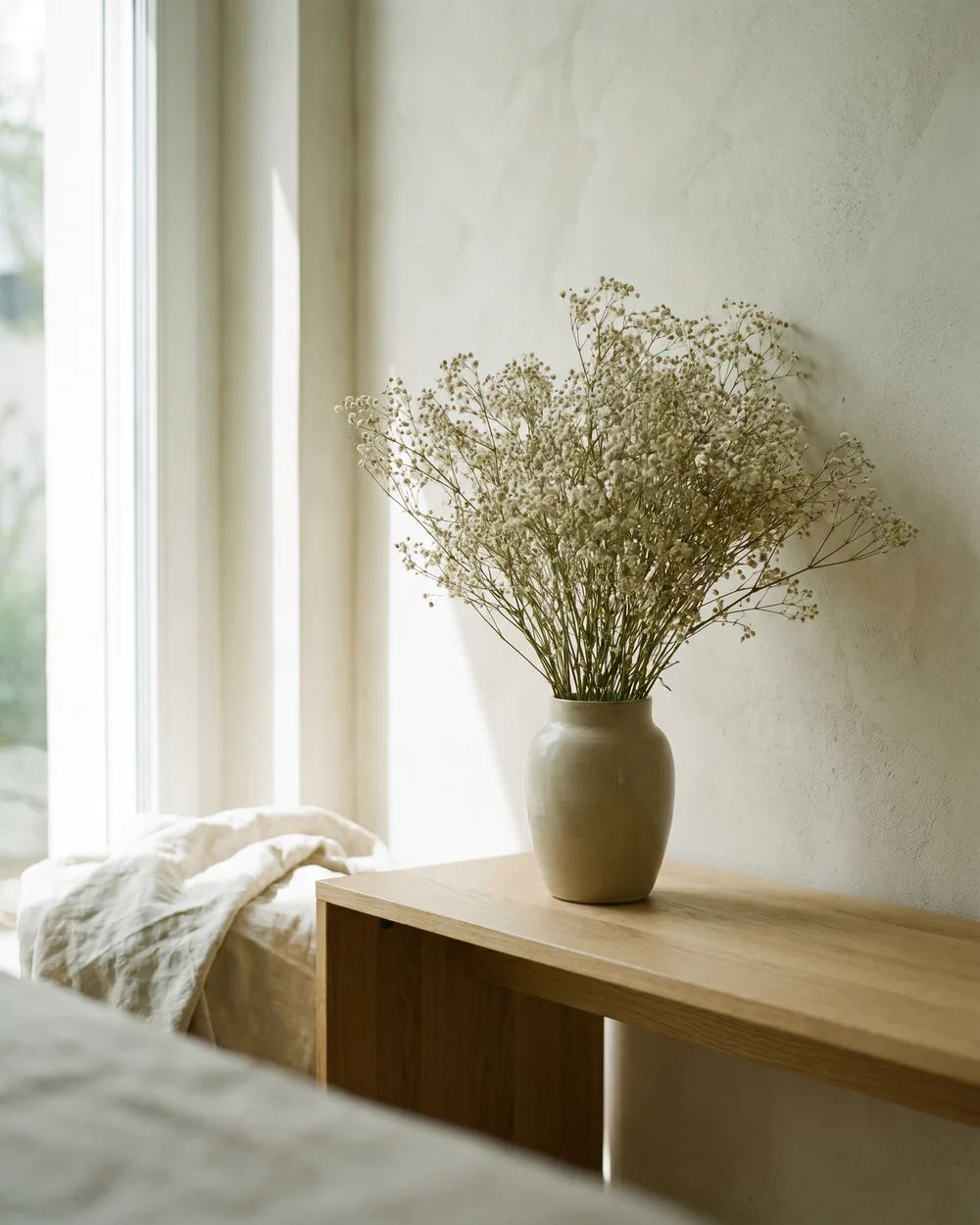 Rispiges Gipskraut styliert im Wohnraum