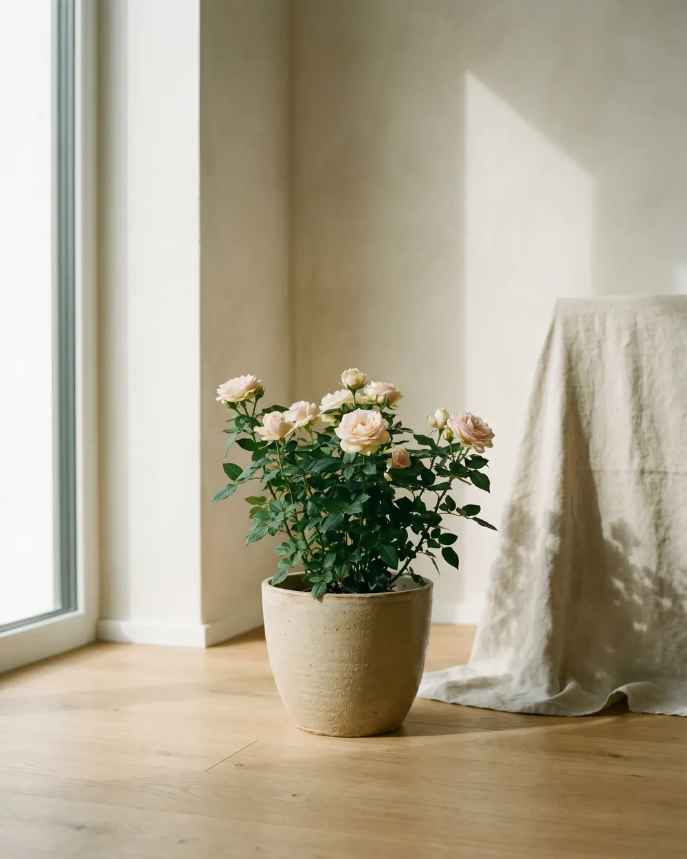 Rose styliert im Wohnraum