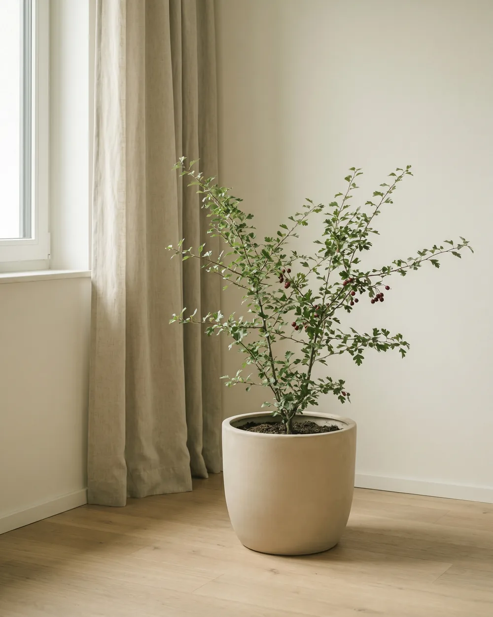 Rotdorn styliert im Wohnraum