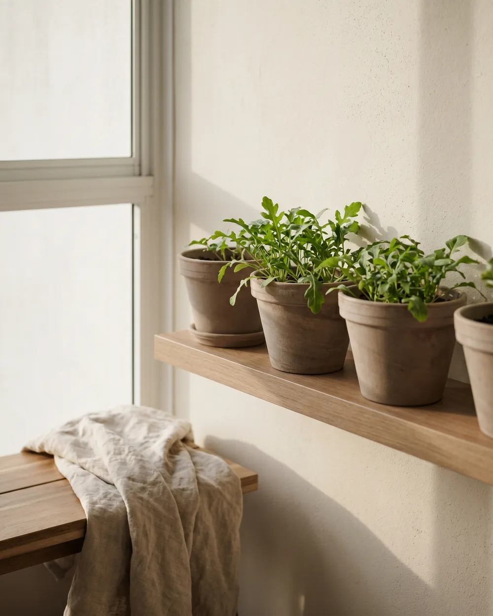 Rucola styliert im Wohnraum