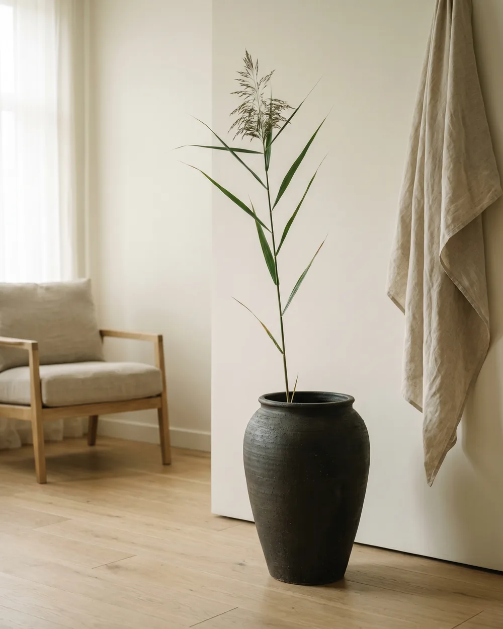Schilfrohr styliert im Wohnraum