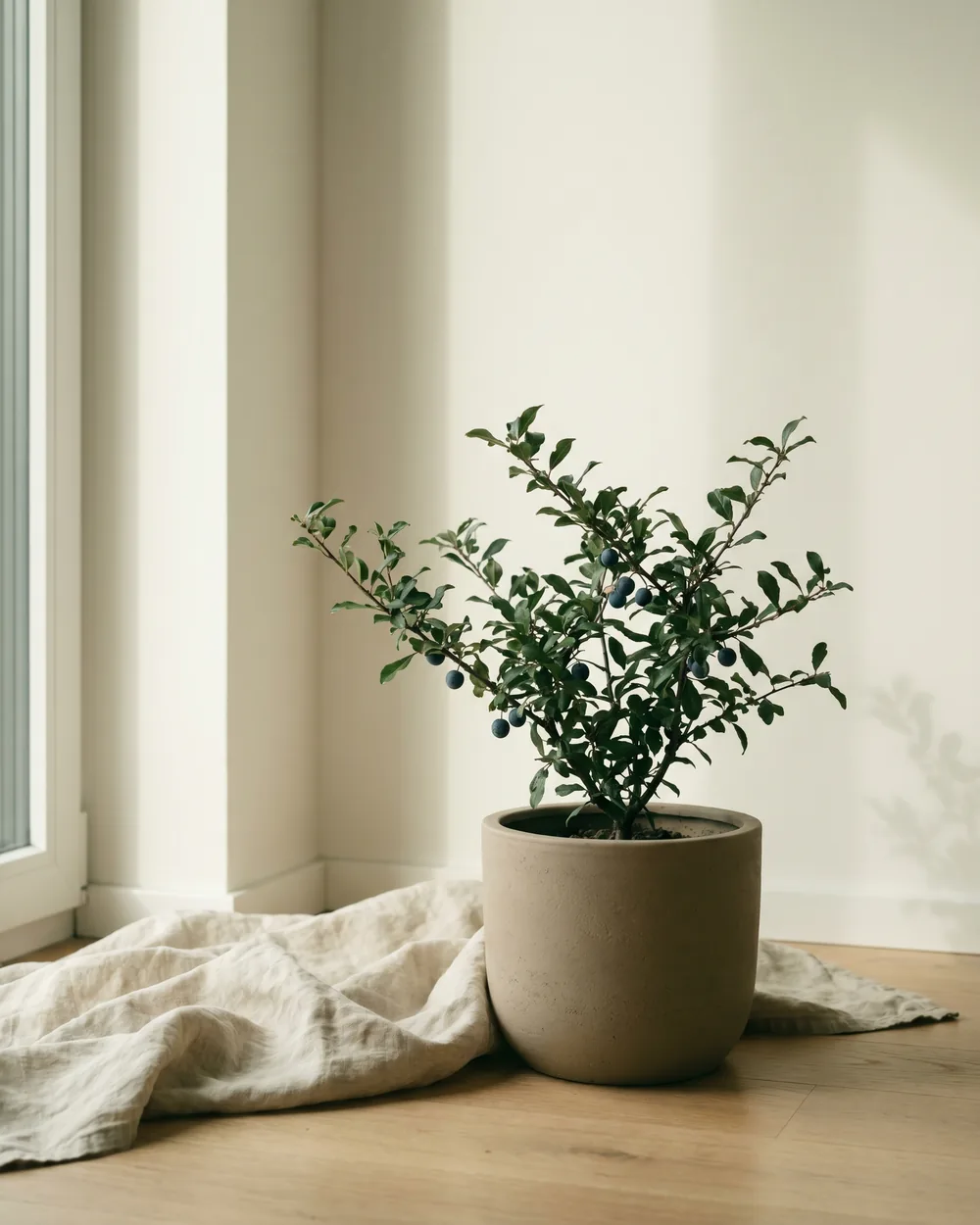 Schlehe styliert im Wohnraum