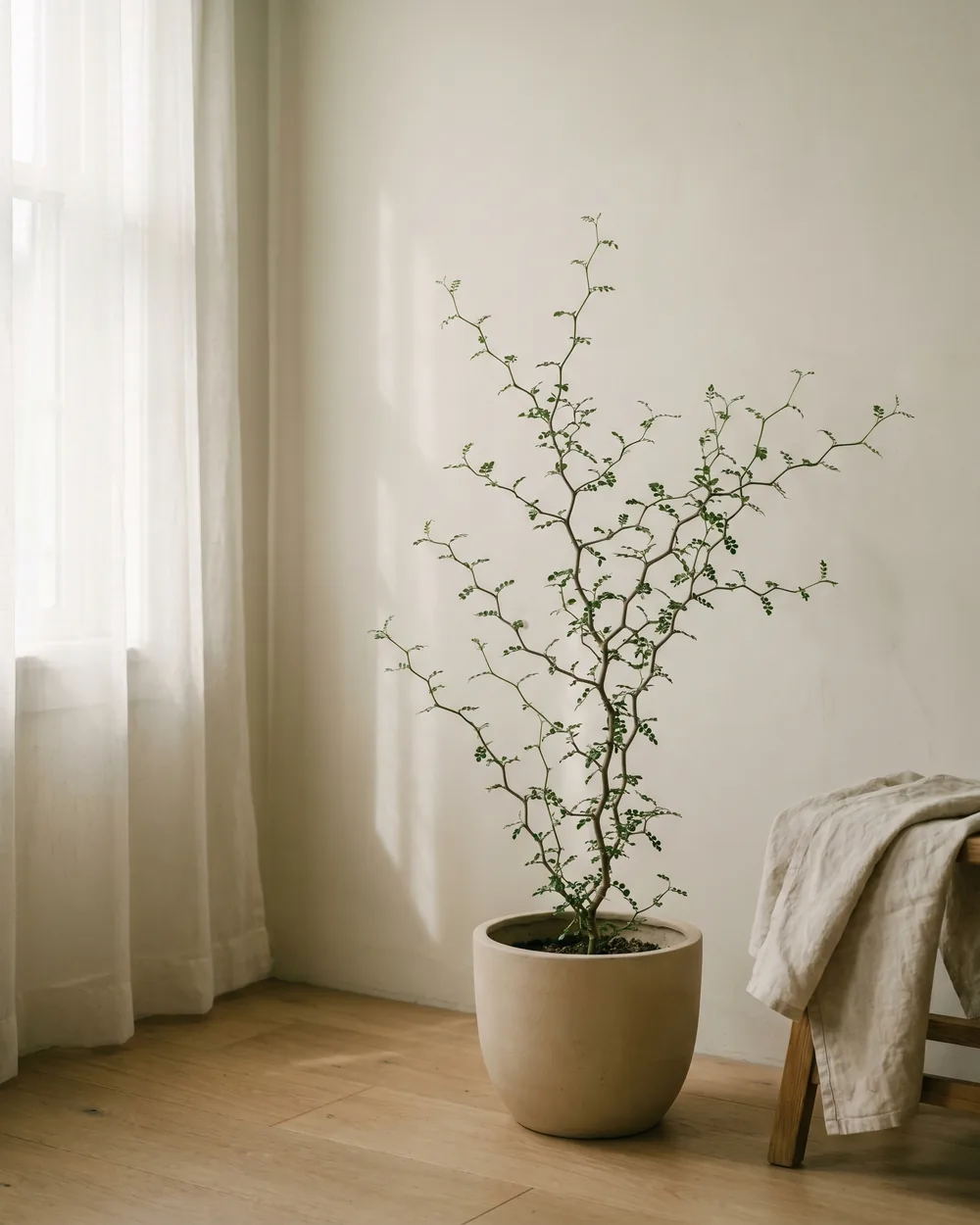 Schnurbaum styliert im Wohnraum