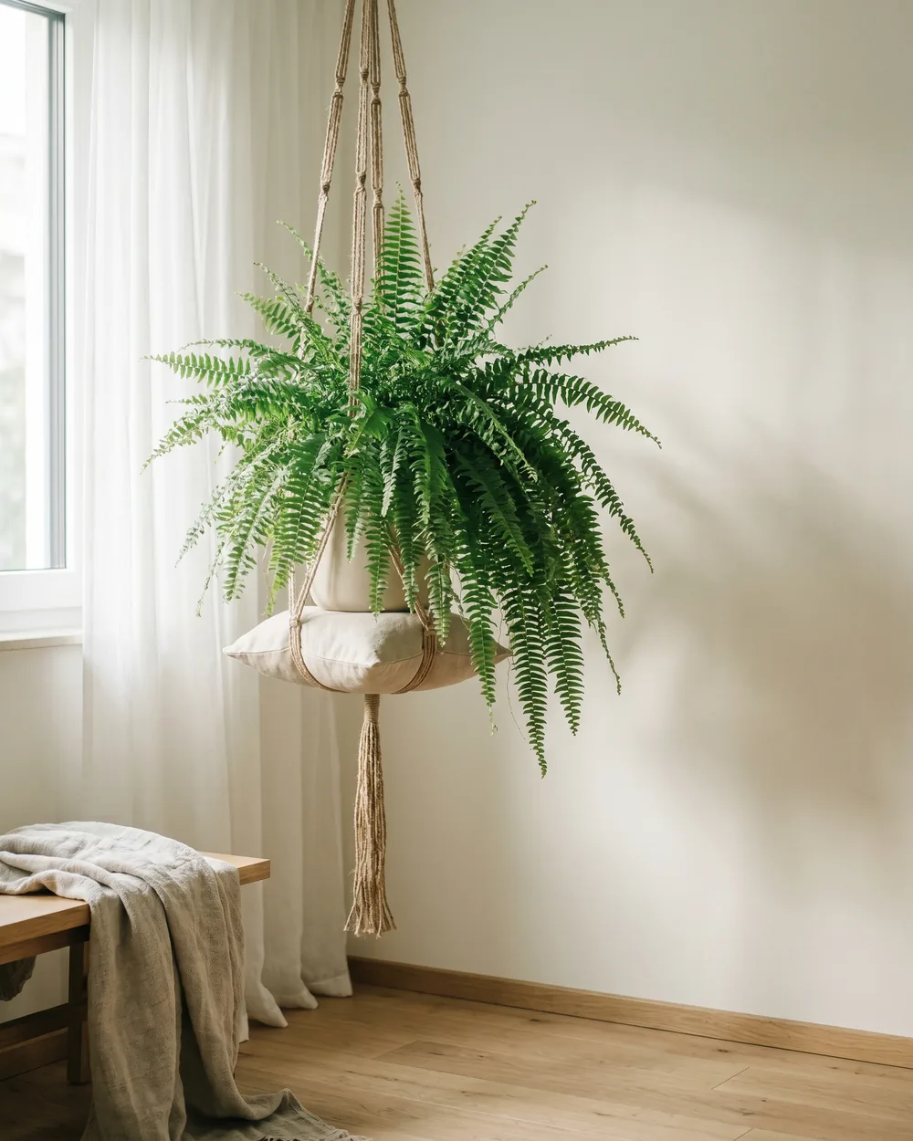 Schwertfarn styliert im Wohnraum