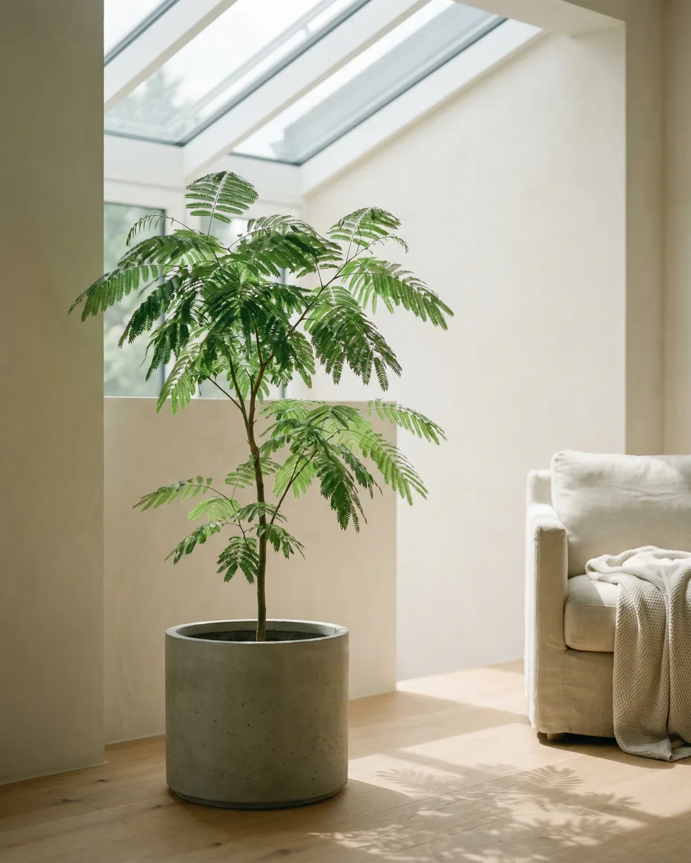 Seidenbaum styliert im Wohnraum