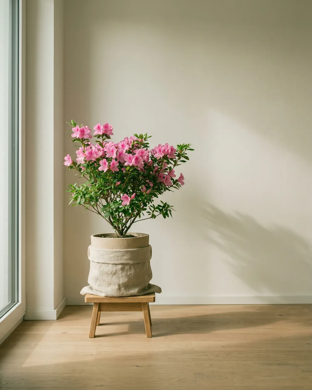 Japanische Azalee styliert im Wohnraum