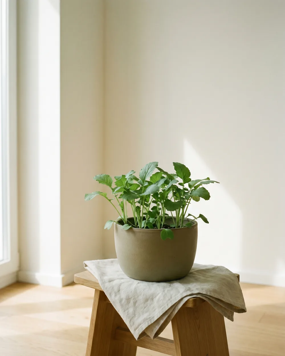 Senfpflanze styliert im Wohnraum