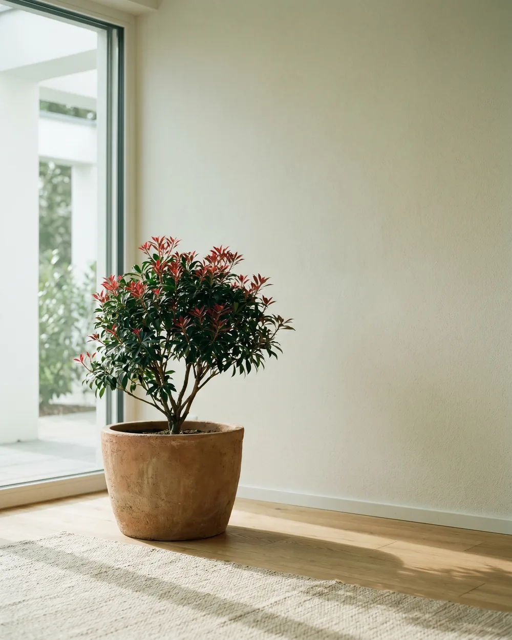 Japanische Lavendelheide styliert im Wohnraum