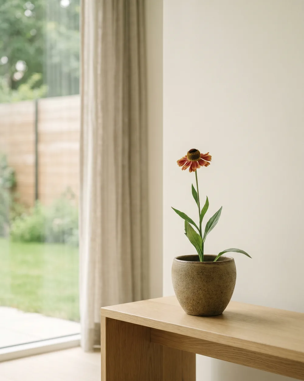 Sonnenbraut styliert im Wohnraum