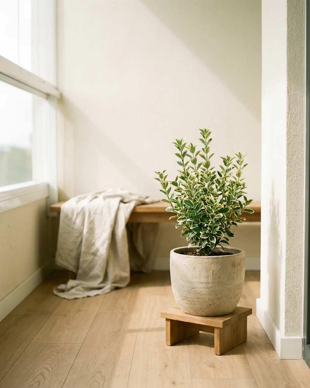 Japanischer Spindelstrauch styliert im Wohnraum
