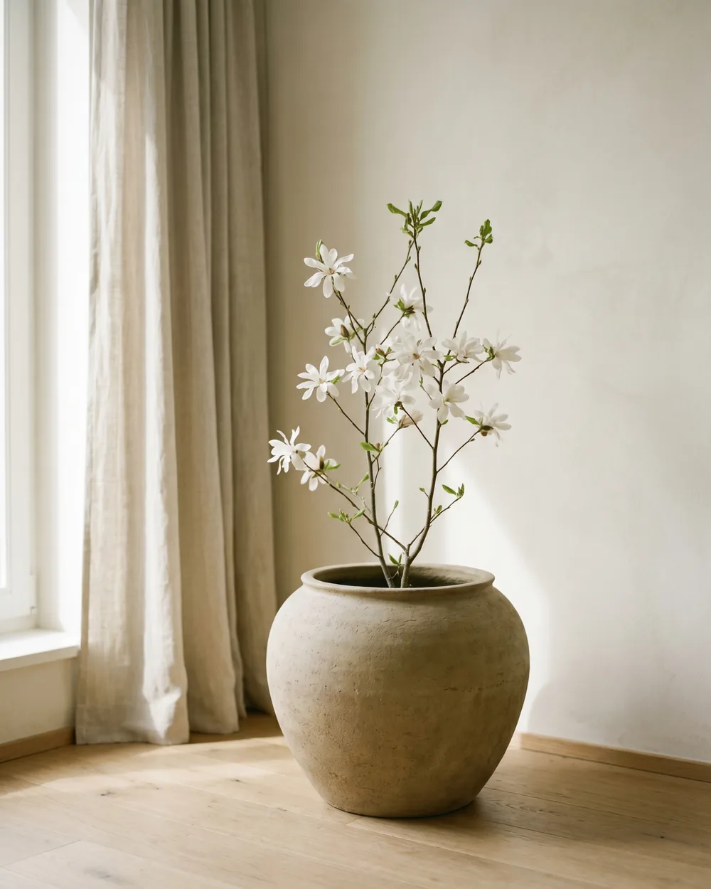 Sternmagnolie styliert im Wohnraum