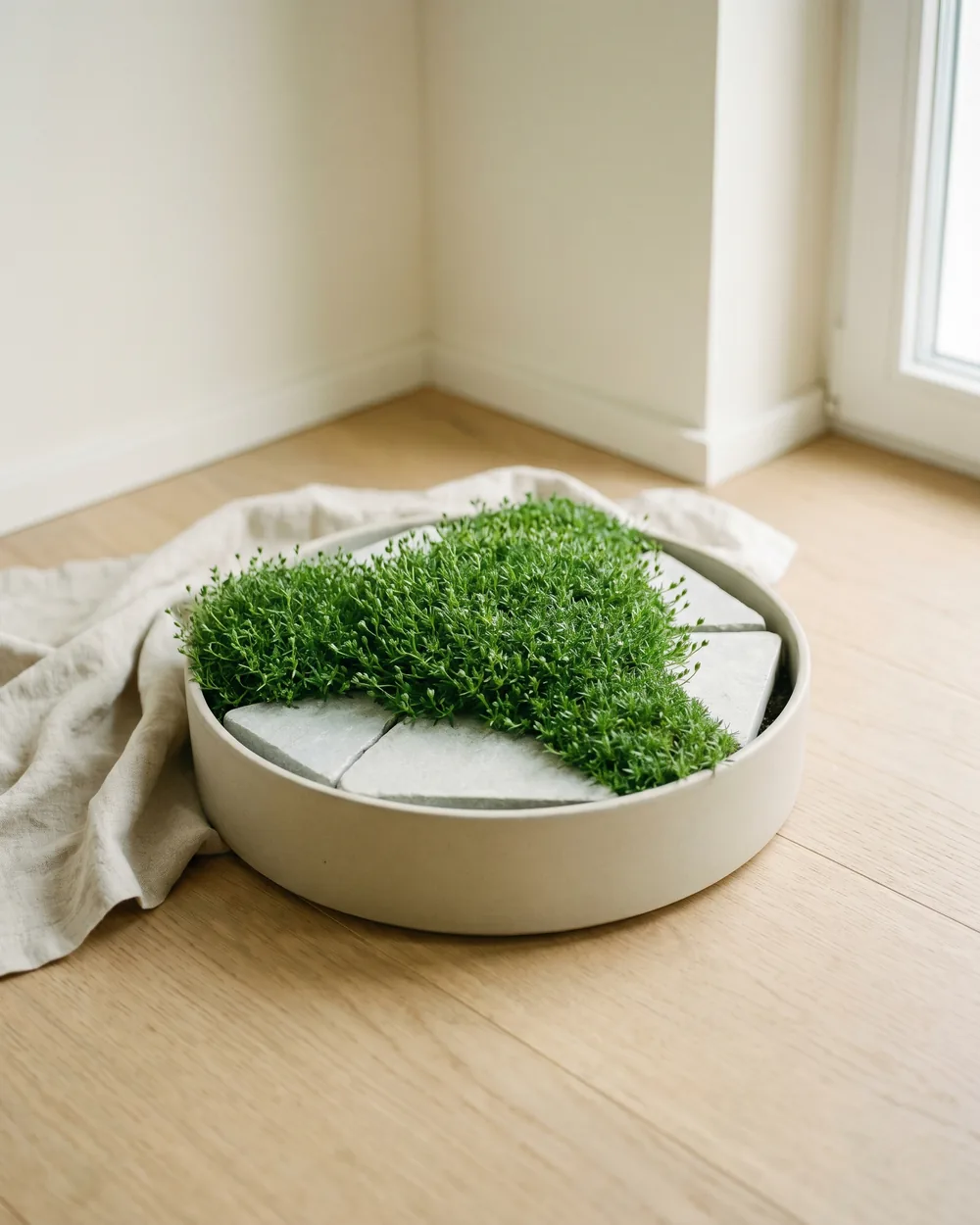Sternmoos styliert im Wohnraum