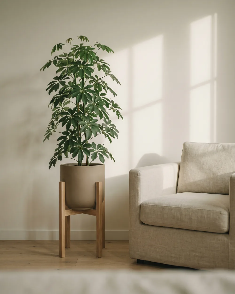 Strahlenaralie styliert im Wohnraum