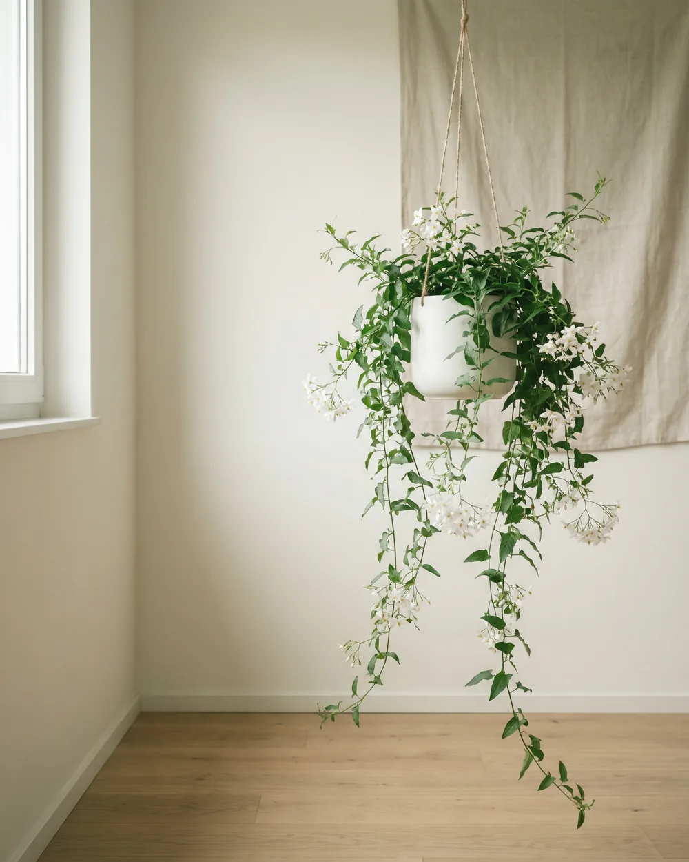 Jasminblütiger Nachtschatten styliert im Wohnraum