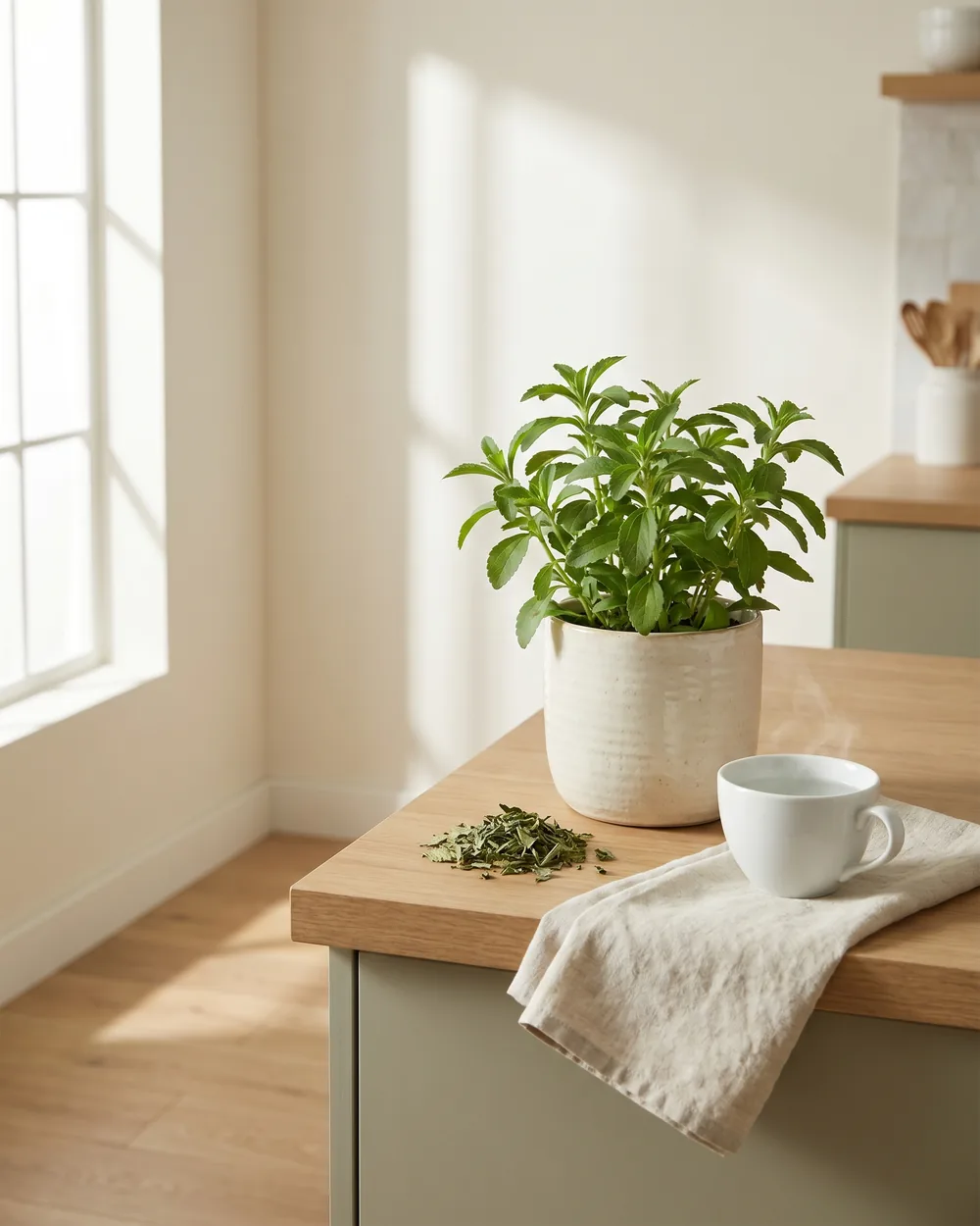 Süßkraut styliert im Wohnraum