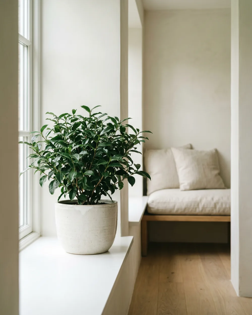 Teestrauch styliert im Wohnraum