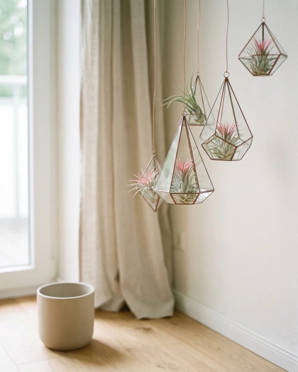 Tillandsie styliert im Wohnraum