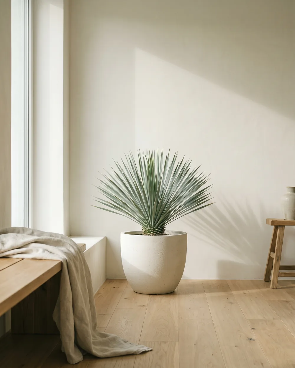 Kahnblatt-Yucca styliert im Wohnraum