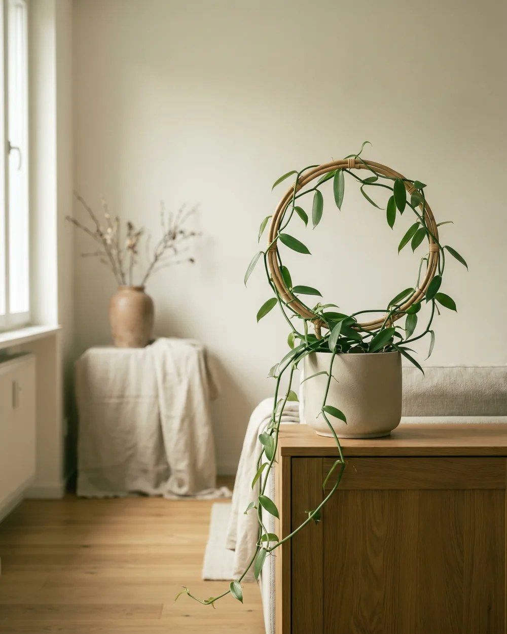 Vanille styliert im Wohnraum