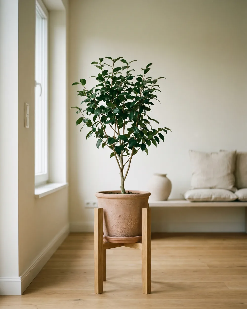Kamelie styliert im Wohnraum