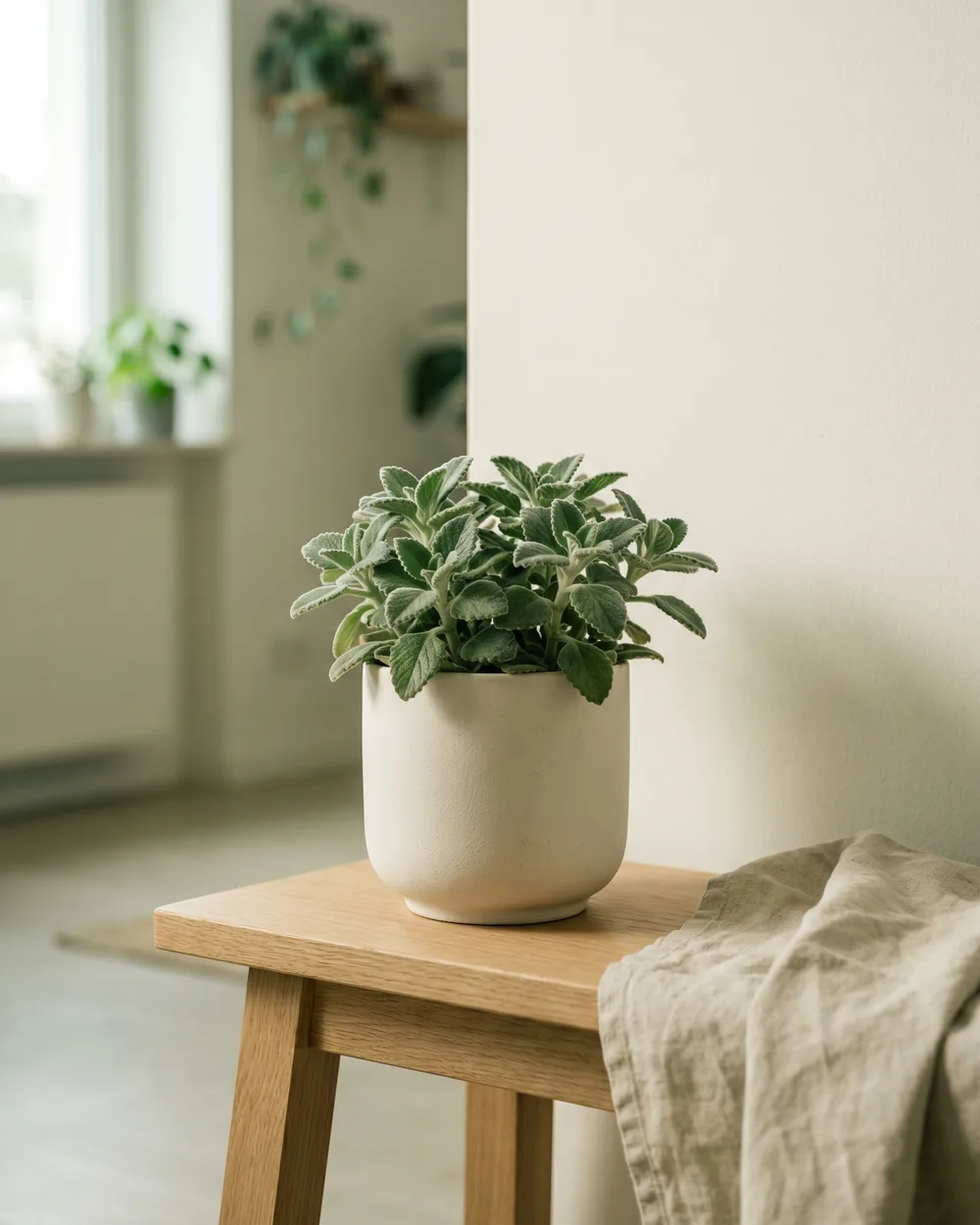 Verpiss-dich-Pflanze styliert im Wohnraum