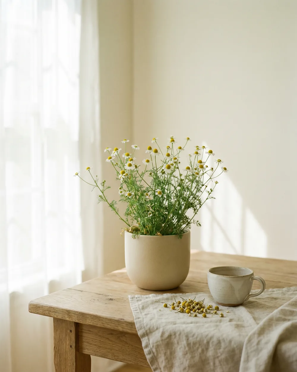 Kamille styliert im Wohnraum