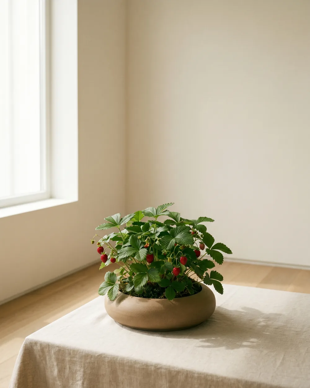 Walderdbeere styliert im Wohnraum