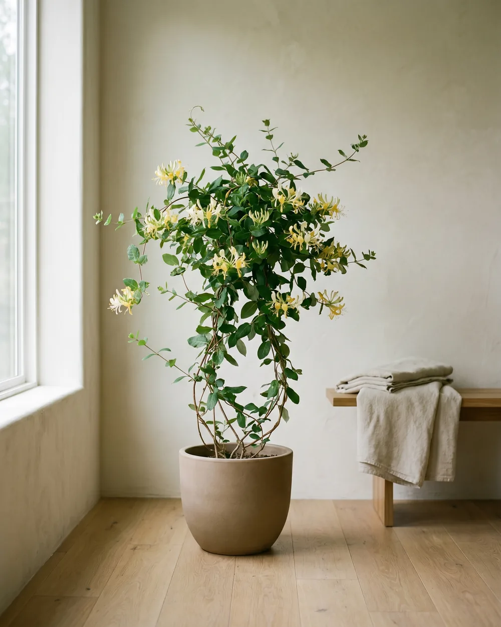 Waldgeißblatt styliert im Wohnraum