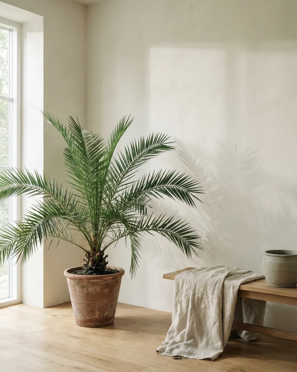 Kanarische Dattelpalme styliert im Wohnraum