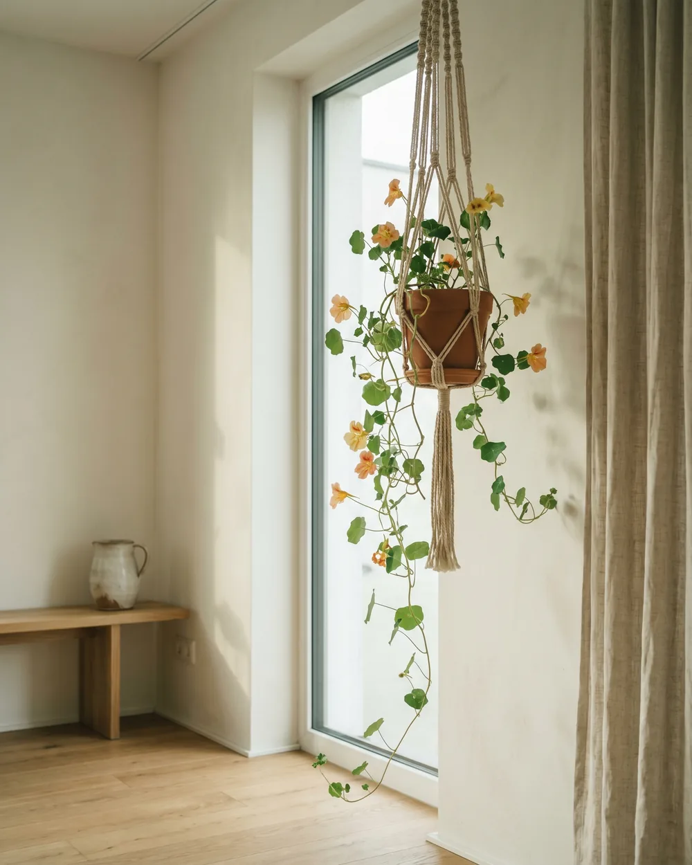 Kapuzinerkresse styliert im Wohnraum